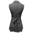 thumbnail image 6 of DHFJKG Retro Plaid Summer Dresses For Women Sleeveless Notch Collar Button Down Pleated Mini Dress Casual Daily Wear Cozy Dresses, 6 of 6