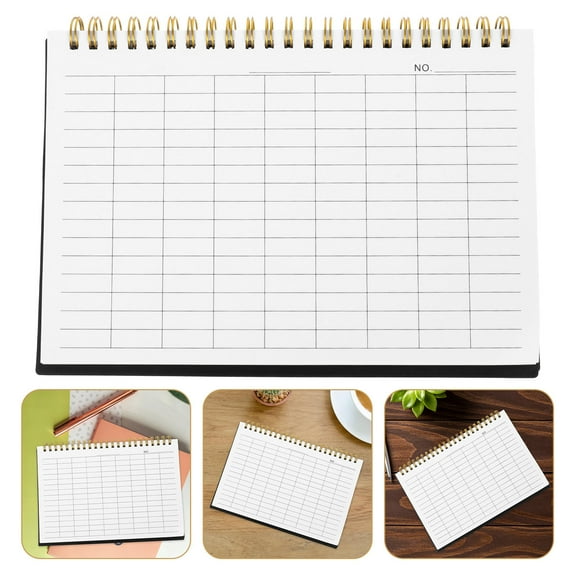 OULII Financial Ledger Book Black PP Office Notebook for Business Use