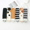 thumbnail image 2 of Cartoon Women Autumn Winter Cats Paws Coral Fleece Homewear Warm Floor Socks, 2 of 8