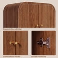 thumbnail image 5 of YDN Modern Arched Wardrobe Closet - 70" Wardrobe Closet Armoire with 2 Doors & Hanging Rod, Wooden Armoire Wardrobe Closet with Drawers Tall Armoires Storage Organizers for Bedroom,Elegant Finish, 5 of 9