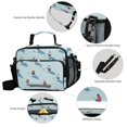 thumbnail image 3 of FORMRS Student Insulated Lunch Bag with Shoulder Strap Reusable Cooler Box for School, Blue Ice Hockey, 3 of 9