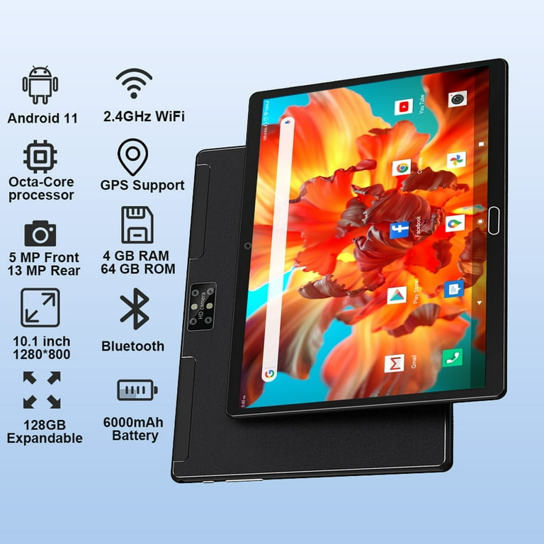  10 Inch Android Tablet pc, 64GB ROM 128GB Expand, Octa