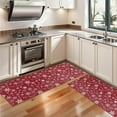 thumbnail image 3 of Kitchen Rugs Sets Of 2,Red Christmas Snowflake Pattern Anti Fatigue Kitchen Mat Rugs Non Slip Washable,Decorative Kitchen Floor Mats for Kitchen,Sink,Laundry,17"X47", 3 of 5