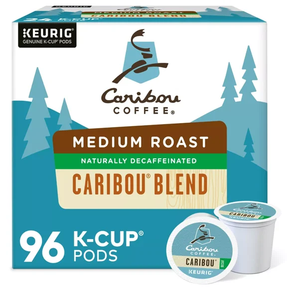Caribou Blend Decaf Coffee 96 K-Cups, Medium Roast