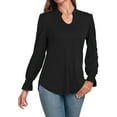 thumbnail image 4 of Anyjoin Women's Ruffle Puff Long Sleeve Tunic Tops Casual V-Neck Sweatshirts, 4 of 6