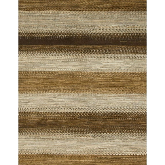 Ahgly Company Machine Washable Indoor Rectangle Abstract Saddle Brown Area Rugs, 8' x 10'