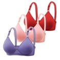 thumbnail image 1 of Yuyuzo 3PCS Push up Bras for Women Wireless Adjustable Strap Full Coverage Comfortable Everyday Bra, 1 of 3