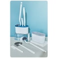 thumbnail image 6 of geerera 3-Piece Toilet Brush Set, Silicone Brush, Bristle Scrubber, with Ventilated Base, No-Slip Handle, Quick-Drying, for Bathroom Cleaning, 6 of 7