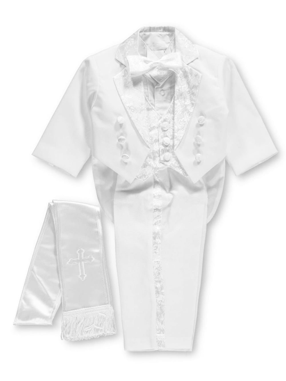 Baby Boy & Toddler Christen Baptism vest shorts Suit Gown Outfits sz XS-4T white 