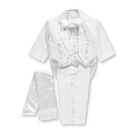 

Pretty Me Baby Boys Embroidered 6-Piece Christening Tuxedo - white 24 months (Infant)
