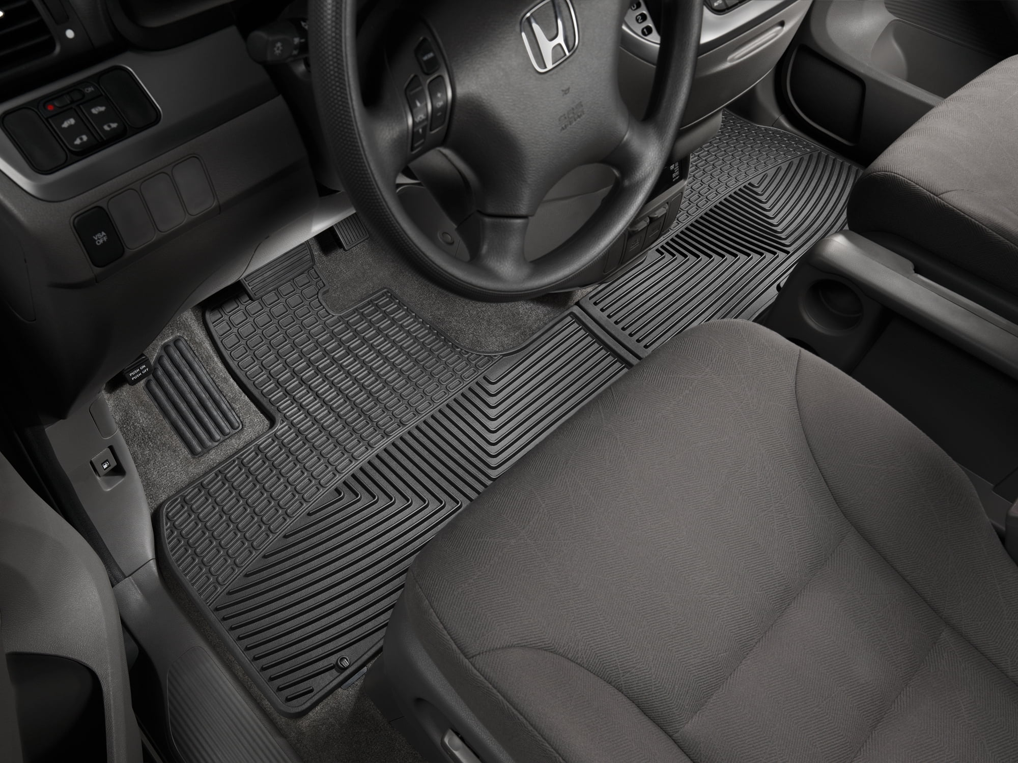 WeatherTech All-Weather Floor Mats compatible with 2005-2010 Honda Odyssey - 1st Row (Driver & Passenger), Black