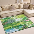 thumbnail image 2 of Vibrant Flower Meadow 63''x48'' Plush Memory Foam Bath Mat, Soft, Absorbent, Non Slip, Durable, 2 of 7