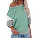 thumbnail image 1 of Moda Mujer Casual O-cuello Empalme Sudadera de manga larga Fridja  ghj987+3728, 1 of 4