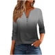 thumbnail image 2 of Ailaofu Women Half Quarter Zip Pullover Long Sleeve Shirts Crew Neck Fall Casual Graphic Sweatshirts Tops, 2 of 5