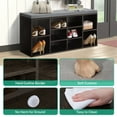 thumbnail image 2 of Dkelincs Shoe Bench with Shoe Storage Shoe Rack Organizer 10 Compartments Storage Bench with 1.2 inch Cushion Adjustable Shelves for Entryway,Living Room,Bedroom (Black), 2 of 7