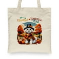 thumbnail image 2 of Thanksgiving Maltese Pilgrim Grateful, Thankful, Blessed Fall Welcome Canvas Tote Bag Maltese Dog Lover Gifts Idea Reusable Shopping Grocery Bag - 00021, 2 of 5