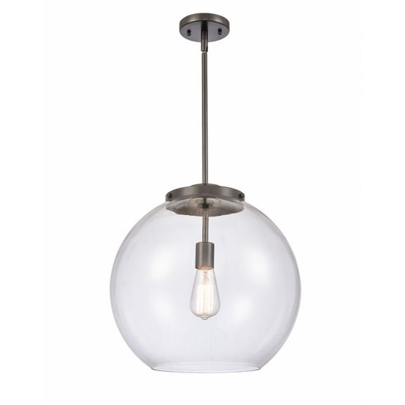 221-1S-OB-G122-16 Innovations Lighting Athens - 1 Light Pendant In Industrial Style-16.38 Inches Tall and 15.75 Inches Wide-Oil Rubbed Bronze