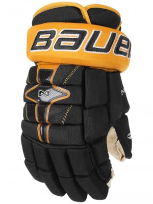 New Bauer 1048074 Nexus N9000 Navy Gold Hockey Gloves Junior 12