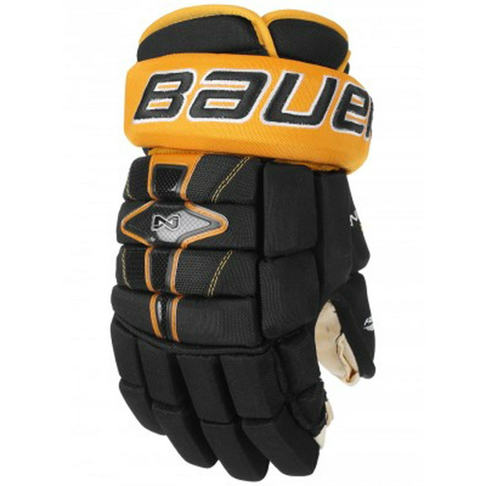 New Bauer 1048074 Nexus N9000 Navy/Gold Hockey Gloves Junior 12