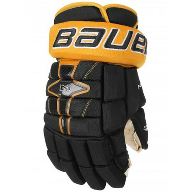New Bauer 1048074 Nexus N9000 Navy/Gold Hockey Gloves Junior 12