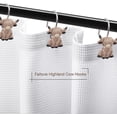 thumbnail image 4 of Highland Cow Shower Curtain Hooks Funny Rustic Western Cowboy Farmhouse Bathroom Decor Cute Resin Rings Kids 12 PCS$$Home Decor, Kitchen, & Other, 4 of 6