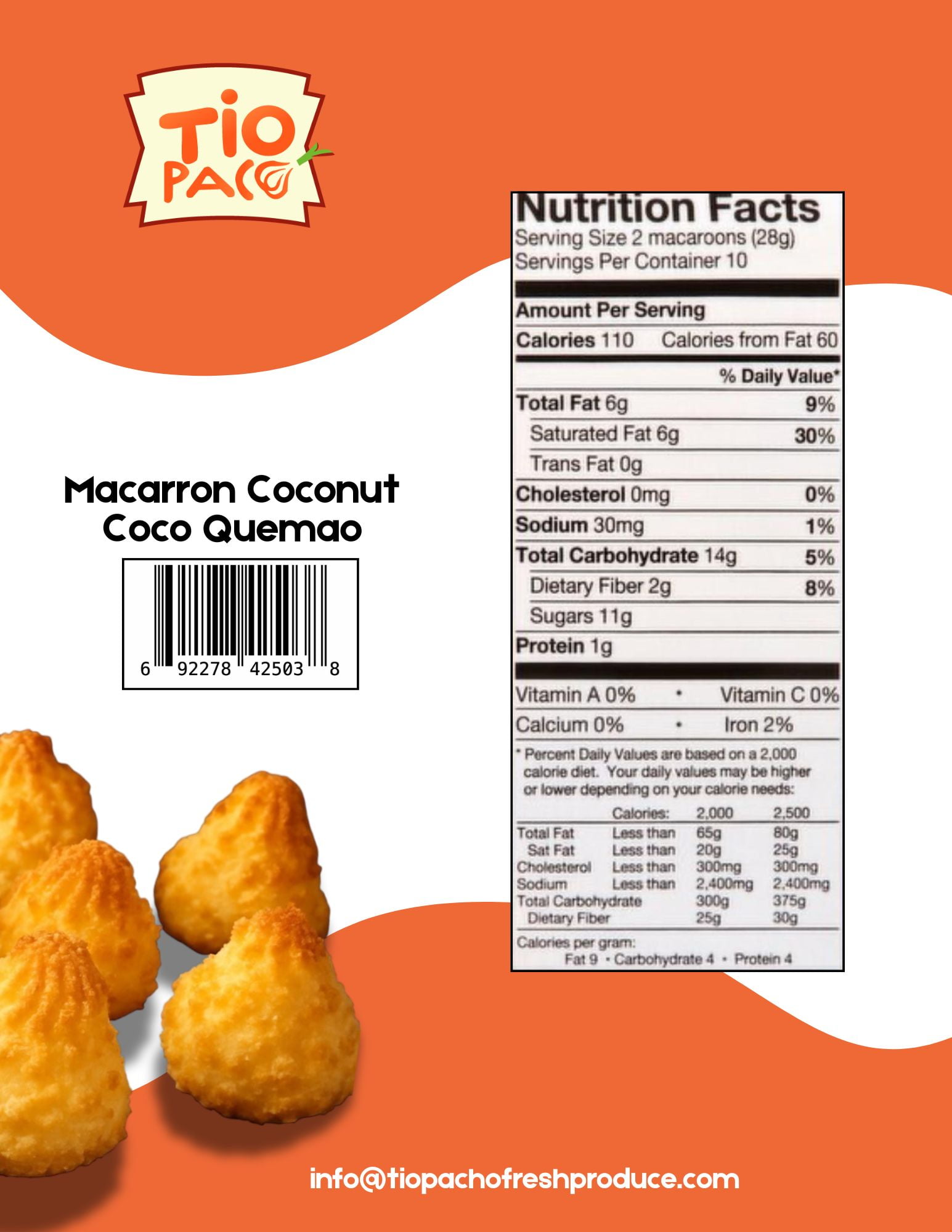 Tio Paco Coquito Macarron 20 oz