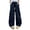 Navy, variant on ZHOGXU Trendy Elastic Waist Drawstring Solid Color Wide Leg Jogger Kids Girls Pants Outdoor Activities