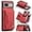 Red, variant on for Google Pixel 7A Phone Case, Strong Magnetic Detachable Card Holder, Full Protection Business Back Cover, Shell with Soft Lining, Coin Purse with Stand Function