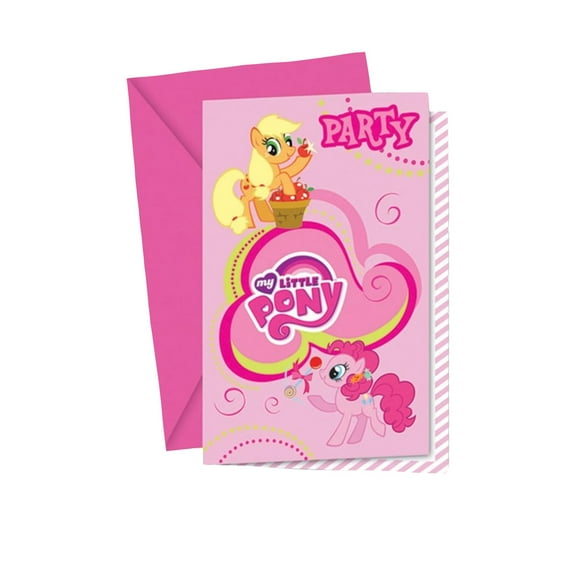 My Little Pony Invitations de Fête (Lot de 6)