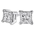 thumbnail image 1 of Diamond Stud Earrings Screw Back in 14K White Gold, 1 of 7