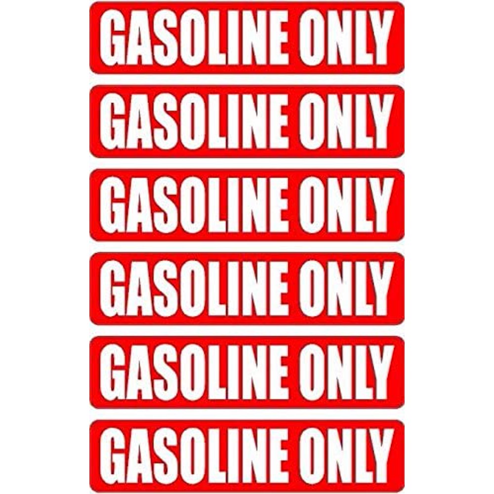 Gasoline Fuel ONLY 6 Pack Vinyl Decals 3M Reflective stickers Gas Door