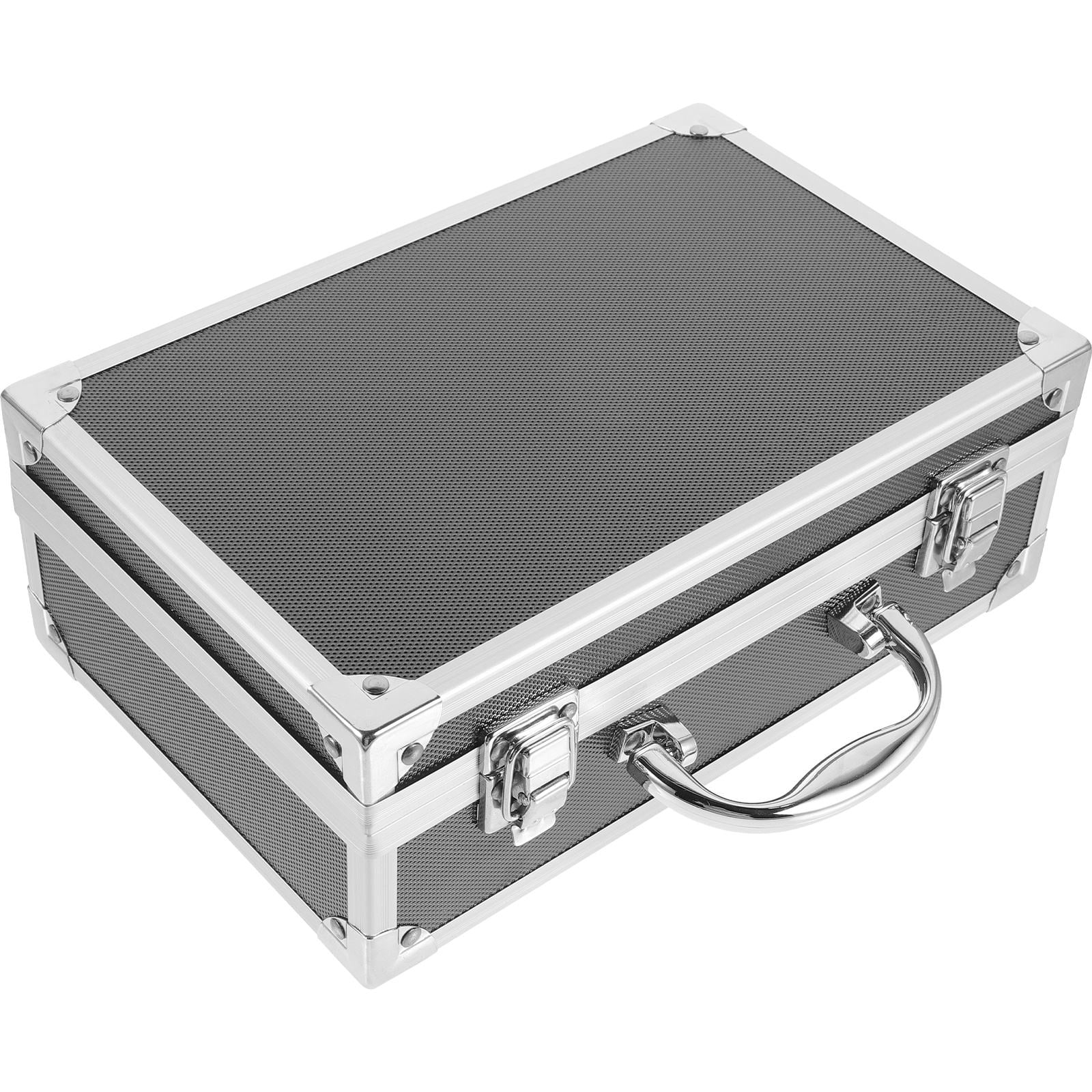 Portable Aluminum Alloy Tool Box Case Small Suitcases Black