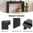 thumbnail image 3 of HMSHA Console Table with Drawers Black Narrow Entryway Table with Drawers Wooden Sofa Couch Table for Living Room,Entryway,Hallway, 3 of 12