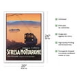 thumbnail image 2 of Stresa to Mottarone - Lake Maggiore Italy - by Ferrovia Electric Tram - Vintage Railroad Travel Poster c.1920 - Fine Art Matte Paper Print (Unframed) 20x26in, 2 of 4