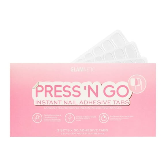 Glamnetic Adhesive Nail Tabs, Double-Sided Nail Glue Type, Non-Damaging and Easy to Apply and Remove