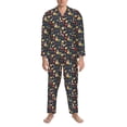 thumbnail image 3 of Picia Christmas Holiday Bowling Pattern Men’s Long-Sleeve Sleepwear Set - Soft 2-Piece Loungewear with Pockets, Comfy PJs for Relaxing Nights-X-Large, 3 of 7