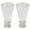 Crystal with Brushed Steel Base, variant on Urbanest Crystal Trumpet Lamp Finial – 2 11/32 Inch Tall, Brushed Steel Base– Decorative Lamp Shade Finial for Table & Floor Lamps- 2 Pieces