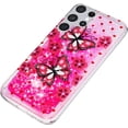 thumbnail image 5 of Case for Samsung S24 Ultra, Galaxy S24 Ultra Case Cute Pink Glitter Luxury Sparkle Liquid Girls Women Quicksand Clear Soft TPU Protective Case for Samsung Galaxy S24 Ultra Pink Butterfly, 5 of 12