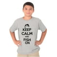 thumbnail image 5 of Keep Calm Fish On Fishing Enthusiast Boys Kids T Shirt Tees Tops Teen Brisco Brands L, 5 of 6