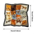 thumbnail image 5 of Angala Silk Scarves For Women Elegant Letter Print Square Scarf Fashionable Accessory For And Casual Wear Soft Stylish Basic Silk Scarves, 5 of 5