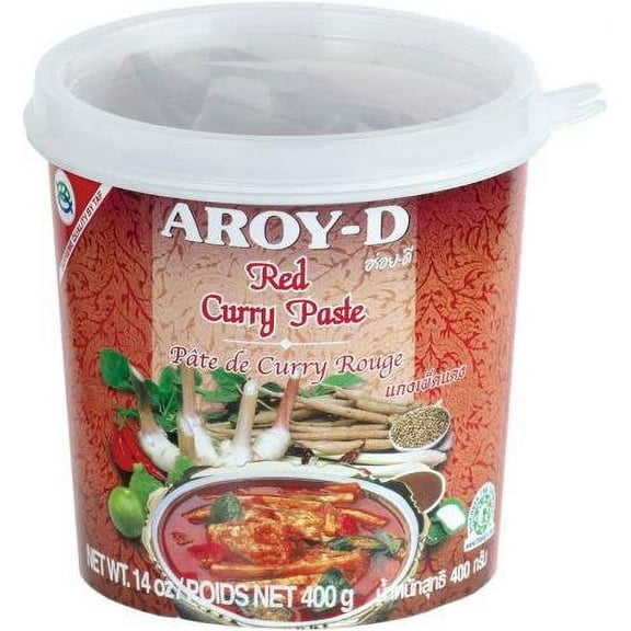 NineChef Bundle - Aroy-D Aroyd Red Curry Paste 400g Pack 6   1 NineChef Brand ChopStick