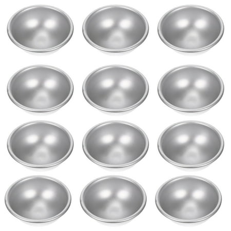 

NUOLUX 12Pcs Creative Bath Salt Molds Semicircular Ball Moulds Aluminium Alloy Molds