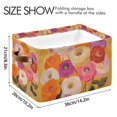 thumbnail image 4 of Yayeee 2 Pack Canvas Storage Basket with Handles for Shelves Fabric Bins Closet Organizer, Abstract Floral, 4 of 8