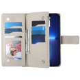 thumbnail image 4 of Funda cartera GANGXUN para iPhone 13 Pro , cuero PU con tarjetero, cremallera, correa de mano, soporte y protección 639°, 4 of 6