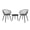 Black, variant on Jamesdar Kurv Chat Set in Black/Black
