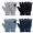 A-Dark blue/Blue/Gray /Black, variant on Lorrita Fingerless Gloves Warm Winter Gloves for Women Flip Knitted Gloves 4 Pack Black