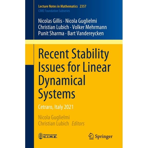 Recent Stability Issues for Linear Dynamical Systems: Cetraro, Italy 2021, (Paperback)