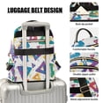 thumbnail image 3 of FORMRS Mini Backpack Purse for Women Travel Daypack Casual Shoulder Bag, Green Simple Triangles, 3 of 7