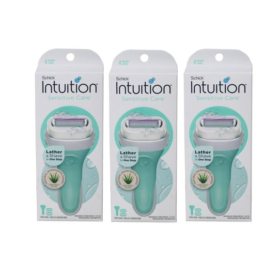 Schick Intuition Naturals Sensitive Care Razor With Natural Aloe And Vitamin E - 1 Ea, 3 Pack