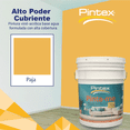 thumbnail image 2 of PINTEX Pintura para Pared Vinil-Acrílica | Fácil Aplicación, Alta Cobertura y Resistente a la Lluvia | Pintura Acrilica para Interiores Exteriores Acabado Mate | 19 Litros | Color Aproximado al Real, 2 of 8